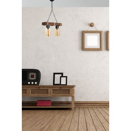 Hängelampe JASMIN 2xE27/40W/230V braun/beige