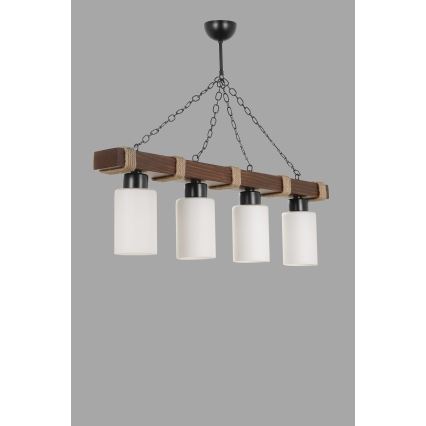Hängelampe JASMIN 4xE27/40W/230V braun/weiß