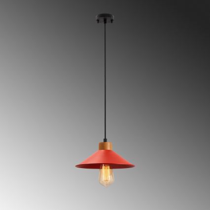 Hängelampe MANAVGAT 1xE27/40W/230V rot/braun