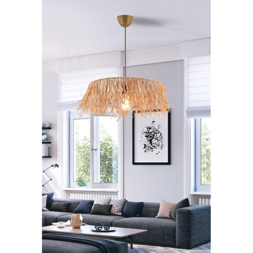 Hängelampe MARISKA 1xE27/40W/230V Raffia