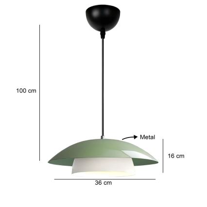 Hängelampe MOONLIGH 1xE27/40W/230V grün