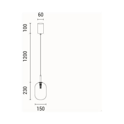 Hängeleuchte 1xE14/25W/230V klar pr. 15 cm