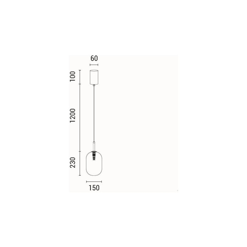 Hängeleuchte 1xE14/25W/230V klar pr. 15 cm