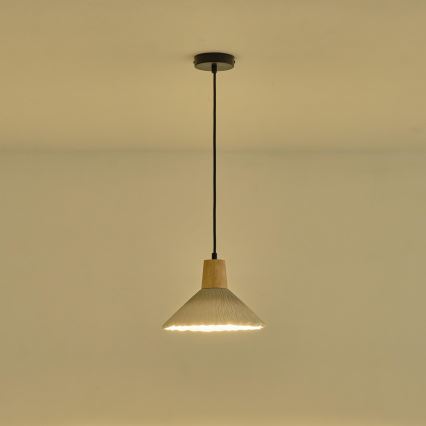 Hängeleuchte 1xE27/15W/230V cremefarben
