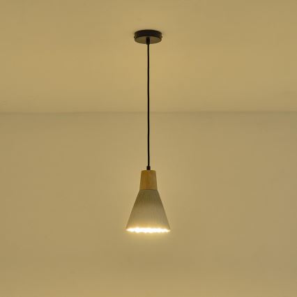 Hängeleuchte 1xE27/15W/230V cremefarben