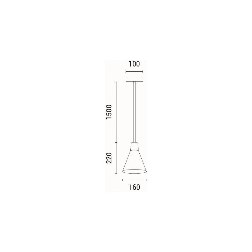 Hängeleuchte 1xE27/15W/230V grau