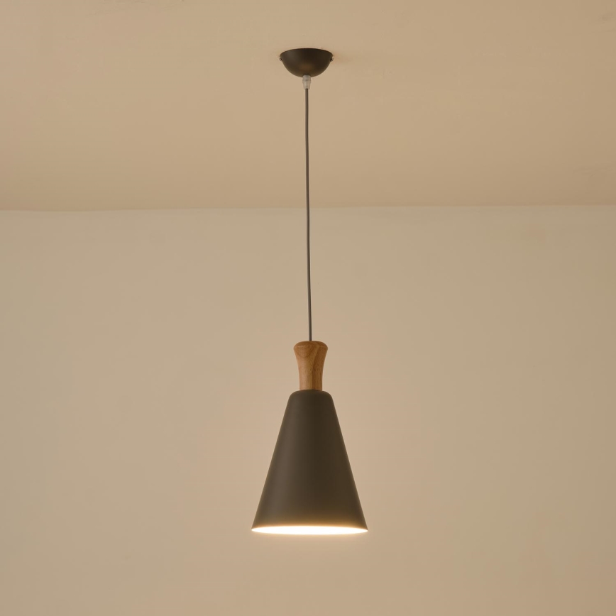 Hängeleuchte 1xE27/15W/230V grau pr. 20 cm