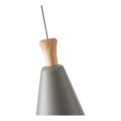 Hängeleuchte 1xE27/15W/230V grau pr. 20 cm