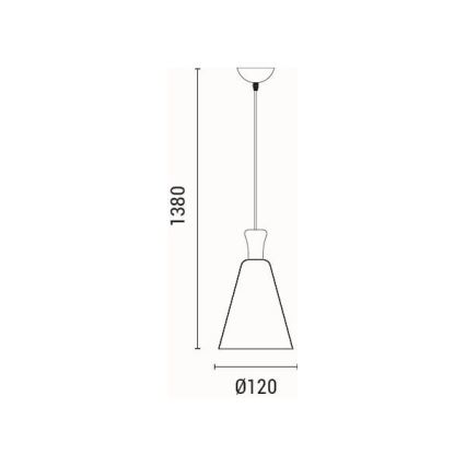 Hängeleuchte 1xE27/15W/230V grau pr. 20 cm