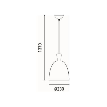 Hängeleuchte 1xE27/15W/230V grau pr. 23 cm