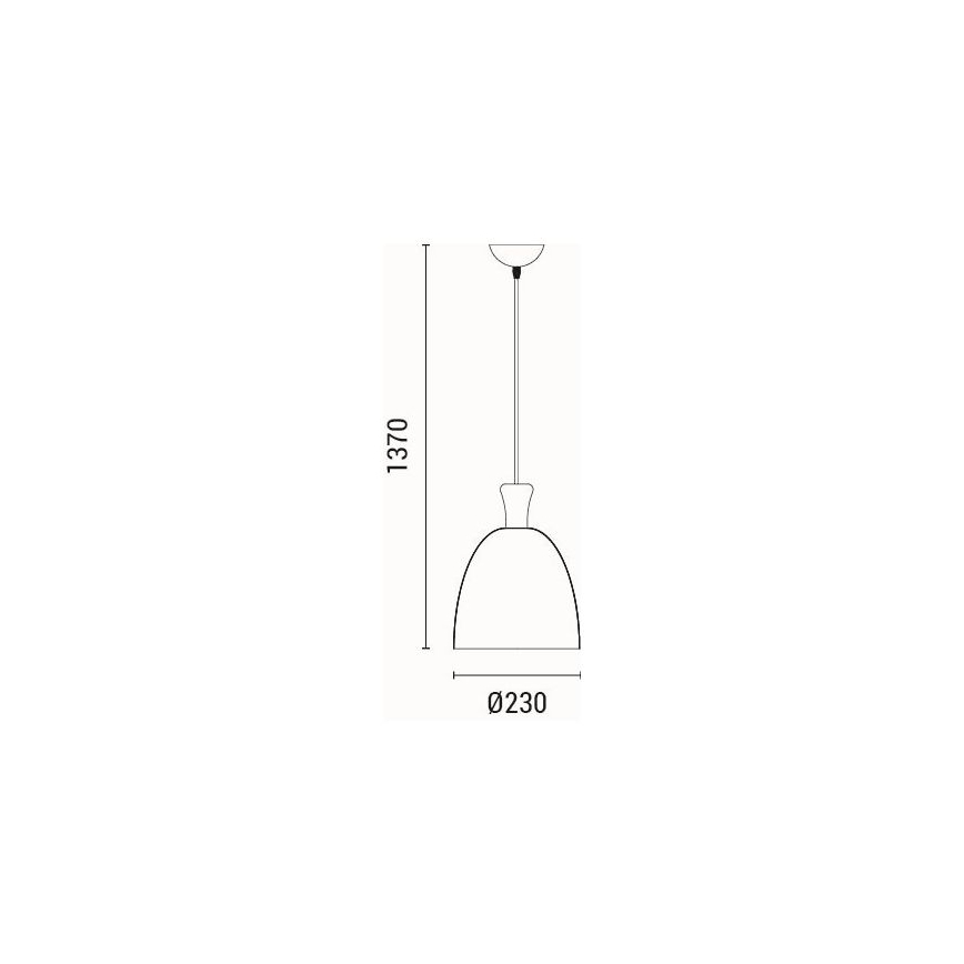 Hängeleuchte 1xE27/15W/230V grau pr. 23 cm