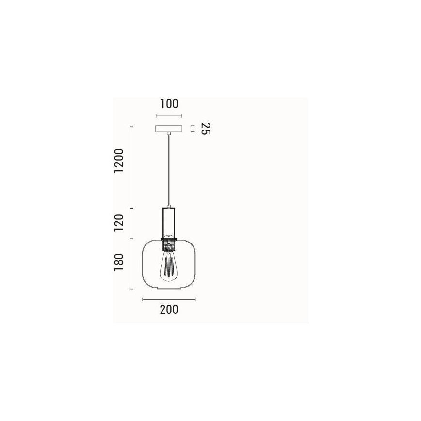 Hängeleuchte 1xE27/15W/230V grün pr. 20 cm