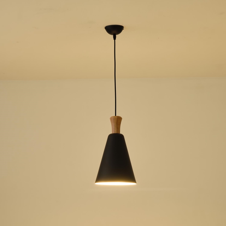 Hängeleuchte 1xE27/15W/230V schwarz pr. 20 cm