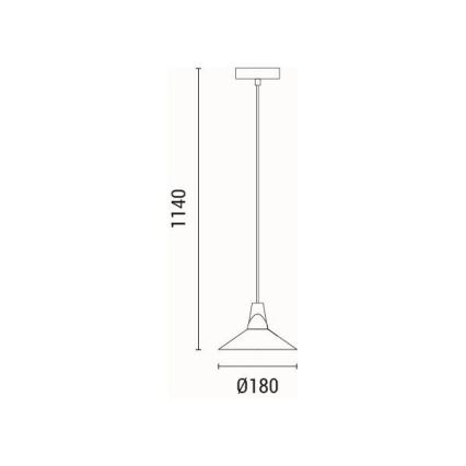 Hängeleuchte 1xE27/15W/230V weiß