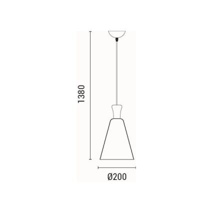 Hängeleuchte 1xE27/15W/230V weiß pr. 20 cm