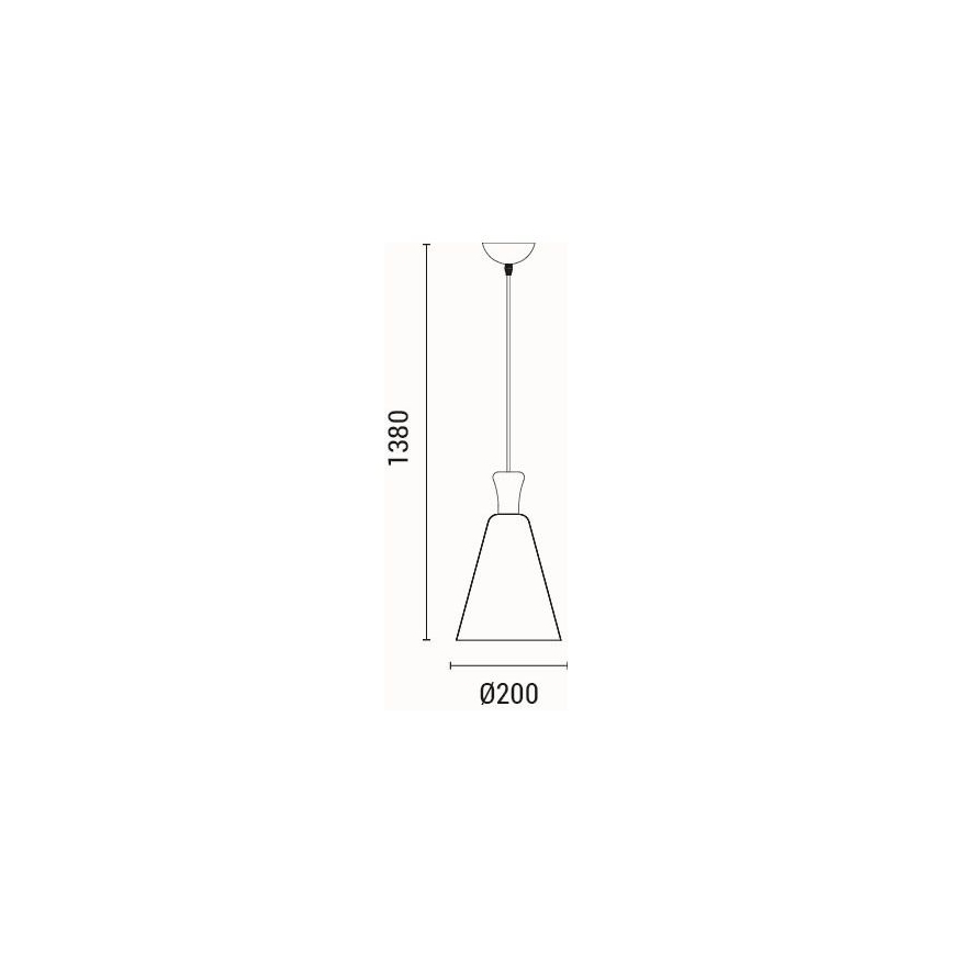 Hängeleuchte 1xE27/15W/230V weiß pr. 20 cm