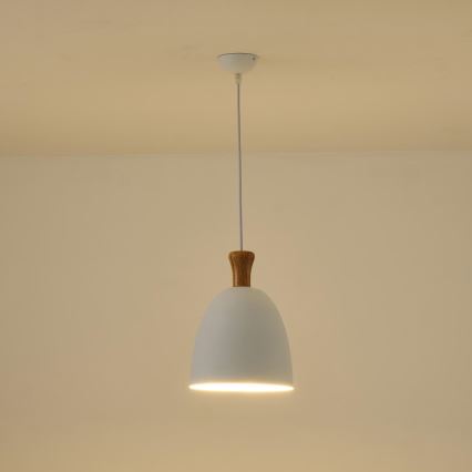 Hängeleuchte 1xE27/15W/230V weiß pr. 23 cm