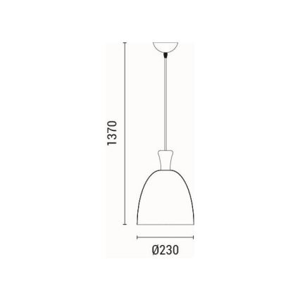 Hängeleuchte 1xE27/15W/230V weiß pr. 23 cm