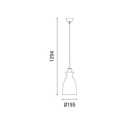 Hängeleuchte 1xE27/15W/230V weiß pr. 28 cm