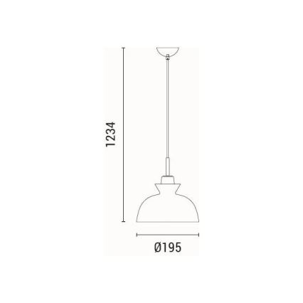 Hängeleuchte 1xE27/15W/230V weiß pr. 28 cm