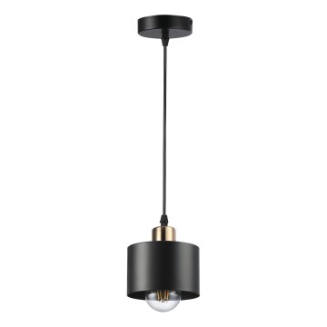 Hängeleuchte 1xE27/35W/230V d 12 cm schwarz/golden