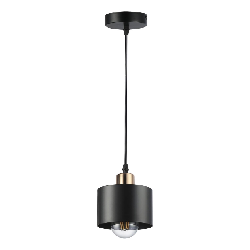 Hängeleuchte 1xE27/35W/230V d 12 cm schwarz/golden