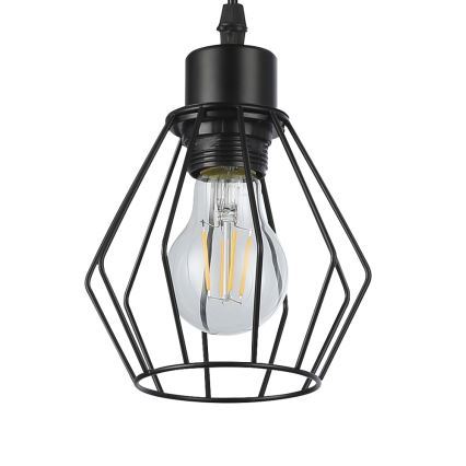 Hängeleuchte 1xE27/35W/230V d 18 cm schwarz