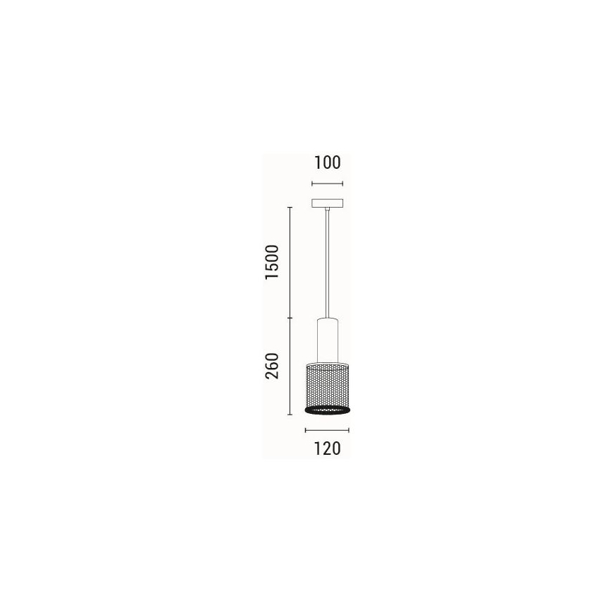 Hängeleuchte 1xE27/40W/230V schwarz