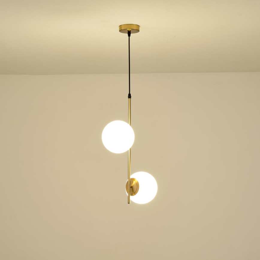Hängeleuchte 2xE27/40W/230V Messing