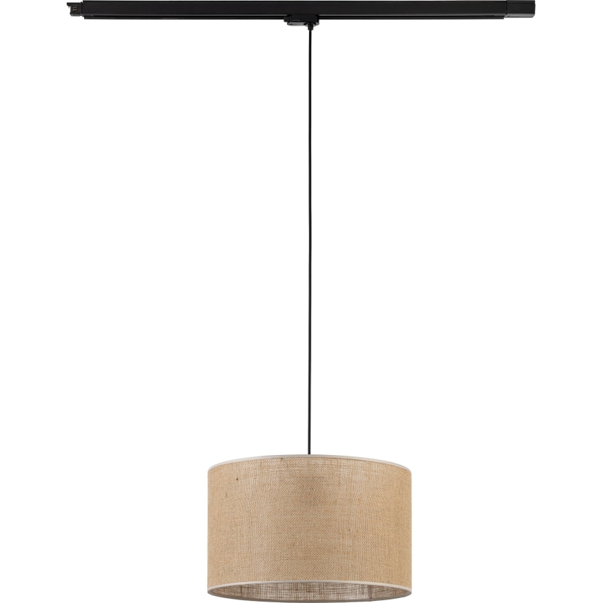 Hängeleuchte für 3-Phasen-Schienensystem TRACER 1xE27/15W/230V d 38 cm schwarz/braun