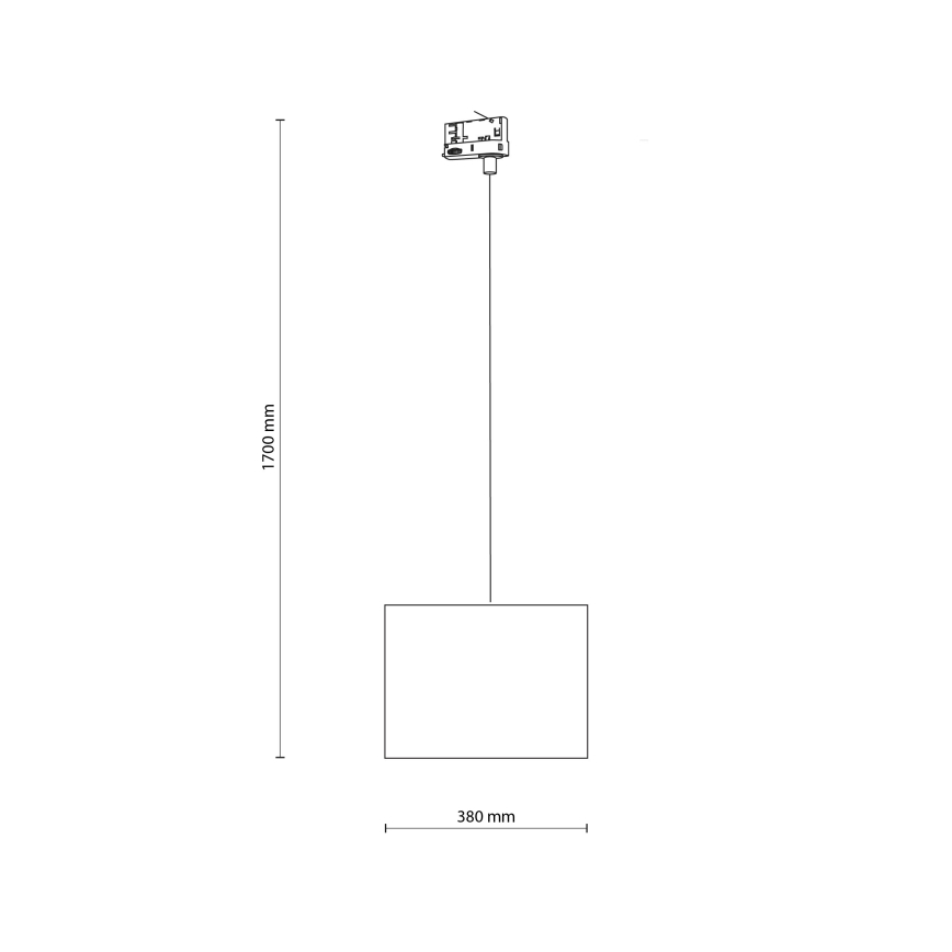 Hängeleuchte für 3-Phasen-Schienensystem TRACER 1xE27/15W/230V d 38 cm schwarz/braun
