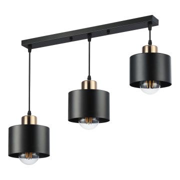 Hängeleuchte 3xE27/35W/230V schwarz/golden