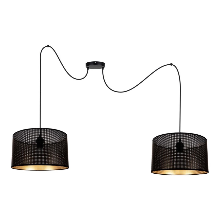 Hängeleuchte ALDO 2xE27/60W/230V Spinne schwarz