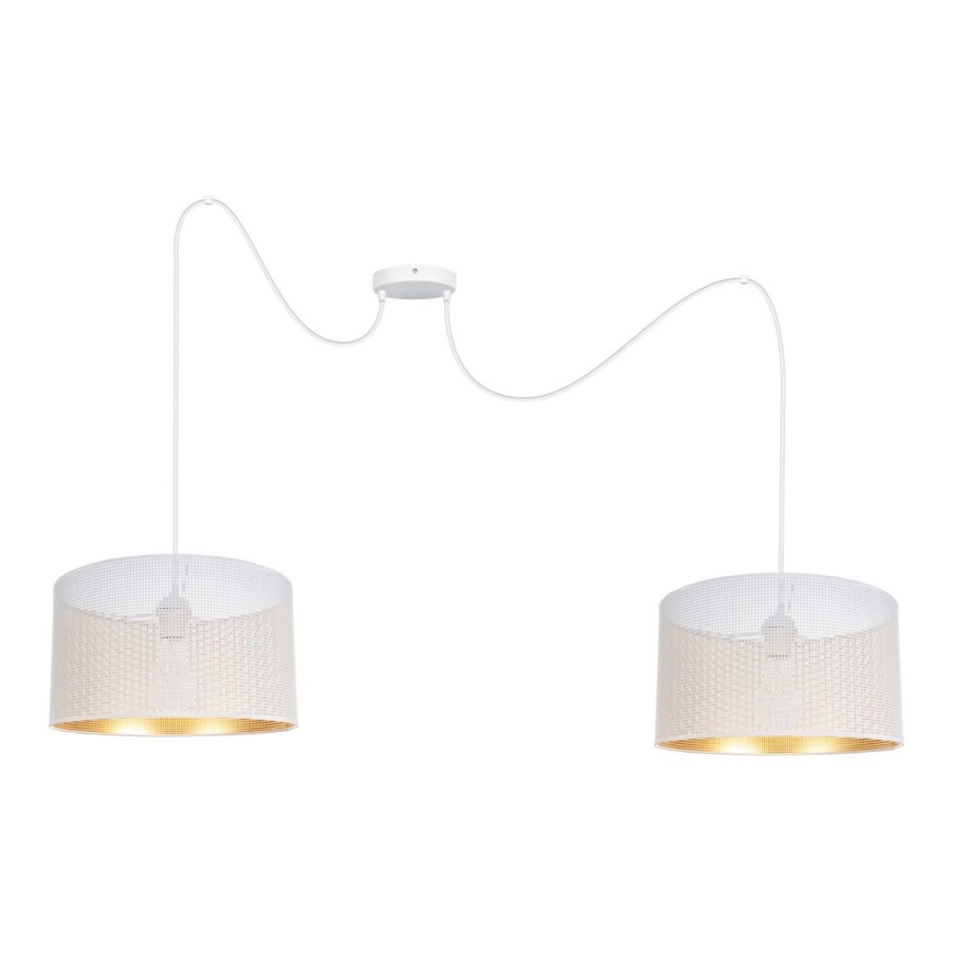 Hängeleuchte ALDO 2xE27/60W/230V Spinne weiß