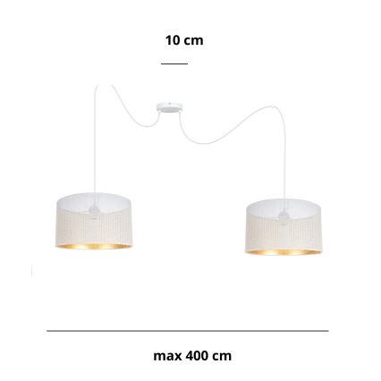 Hängeleuchte ALDO 2xE27/60W/230V Spinne weiß