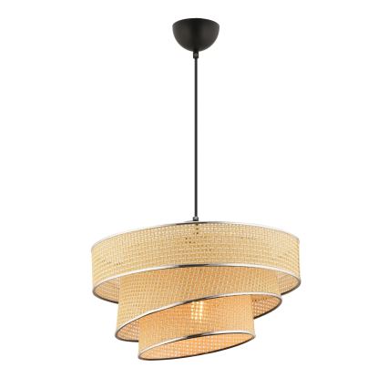 Hängeleuchte am Kabel COUPER 1xE27/60W/230V beige/glänzender Chrom