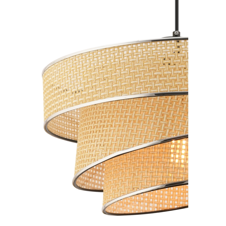 Hängeleuchte am Kabel COUPER 1xE27/60W/230V beige/glänzender Chrom