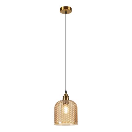 Hängeleuchte am Kabel ROCCO 1xE27/15W/230V gold/rauchbeige