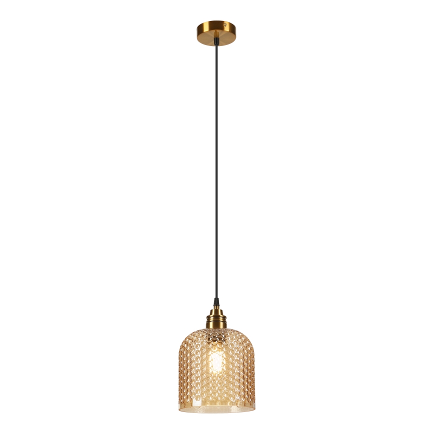Hängeleuchte am Kabel ROCCO 1xE27/15W/230V gold/rauchbeige
