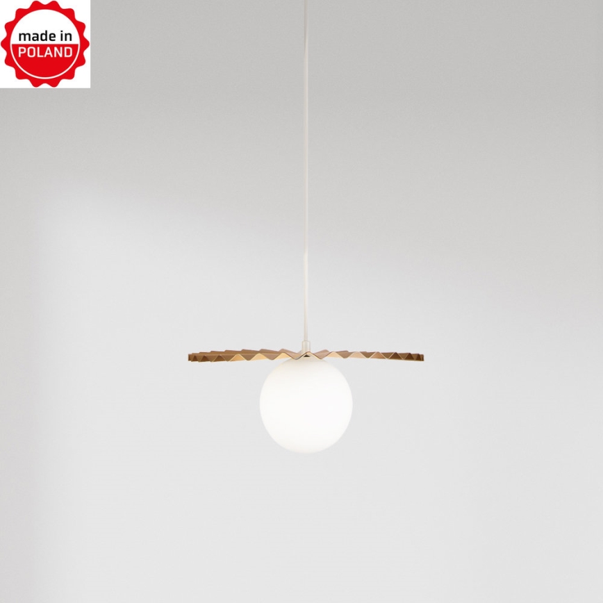 Hängeleuchte am Kabel SUNPLISS 1xG9/10W/230V Ø 30 cm gold/creme