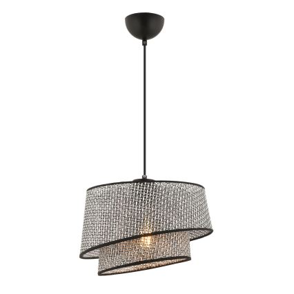 Hängeleuchte an Kabel BARETTE 1xE27/60W/230V grau/schwarz