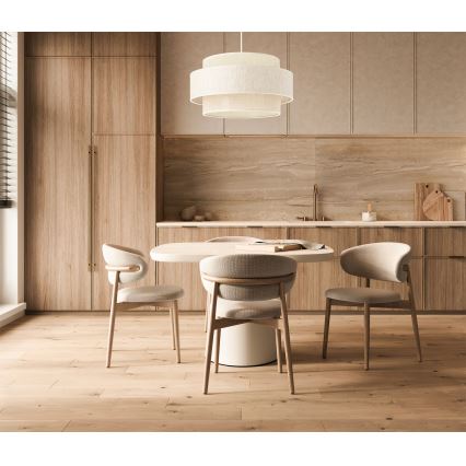 Hängeleuchte an Kabel BOHO 1xE27/60W/230V Ø 40 cm creme/jute