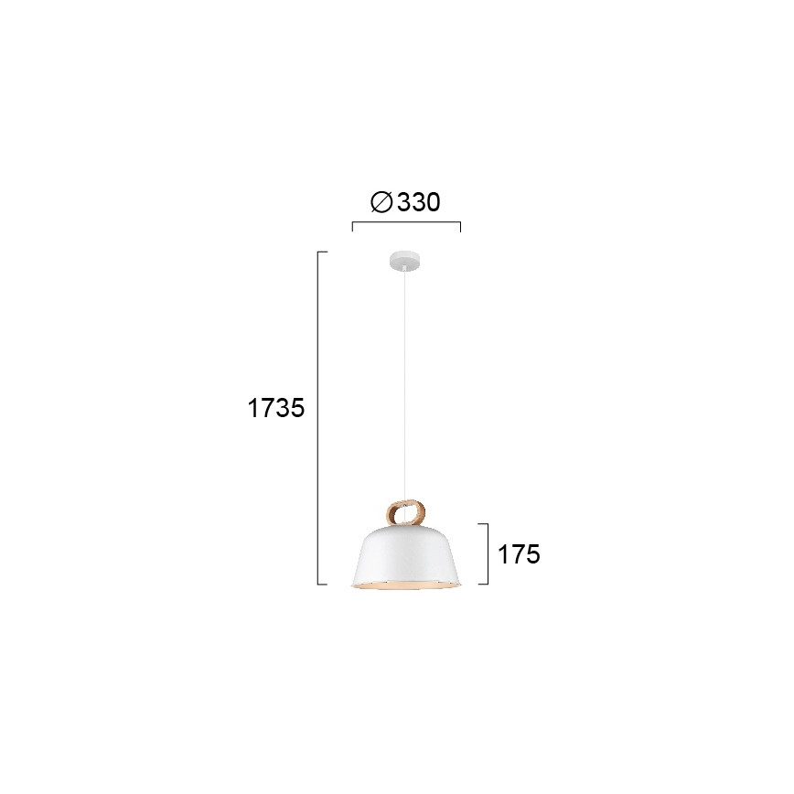 Hängeleuchte an Kabel CLIP 1xE27/40W/230V weiß/braun