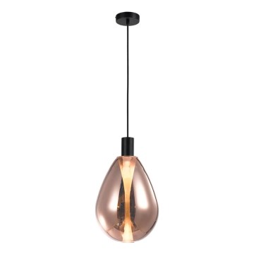 Hängeleuchte an Kabel DENSO 1xG9/5W/230V Ø 20 cm Kupfer/Schwarz