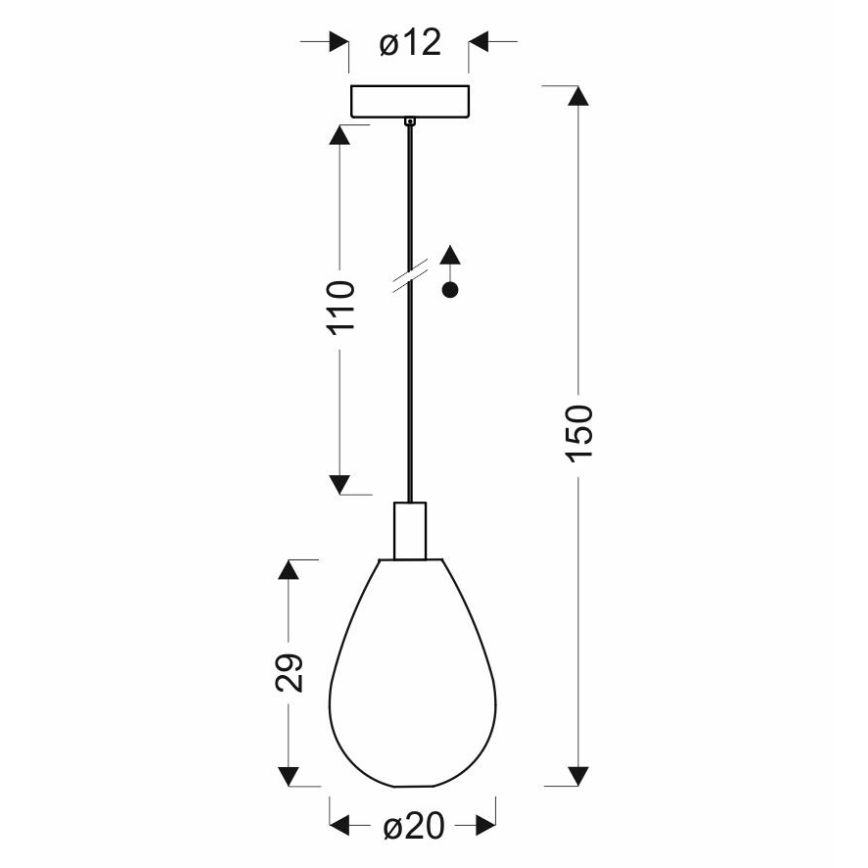 Hängeleuchte an Kabel DENSO 1xG9/5W/230V Ø 20 cm Kupfer/Schwarz