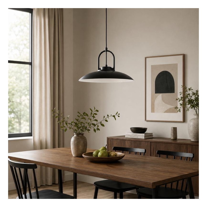 Hängeleuchte an Kabel HATTORI 1xE27/15W/230V schwarz