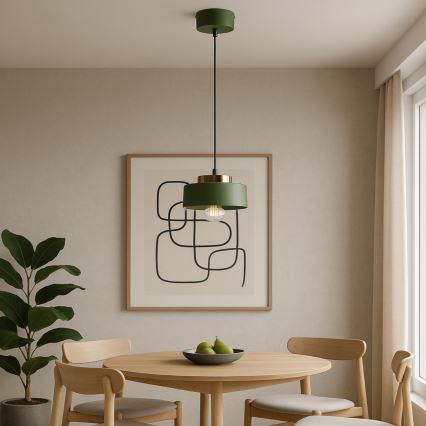 Hängeleuchte an Kabel IGNIA 1xE27/60W/230V grün
