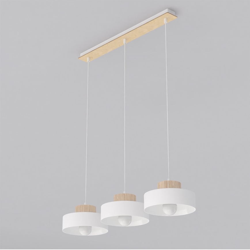 Hängeleuchte an Kabel KIVI 3xE27/15W/230V weiß