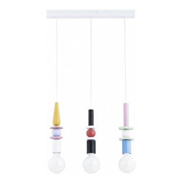Hängeleuchte an Kabel LUMIO 3xE27/15W/230V mehrfarbig