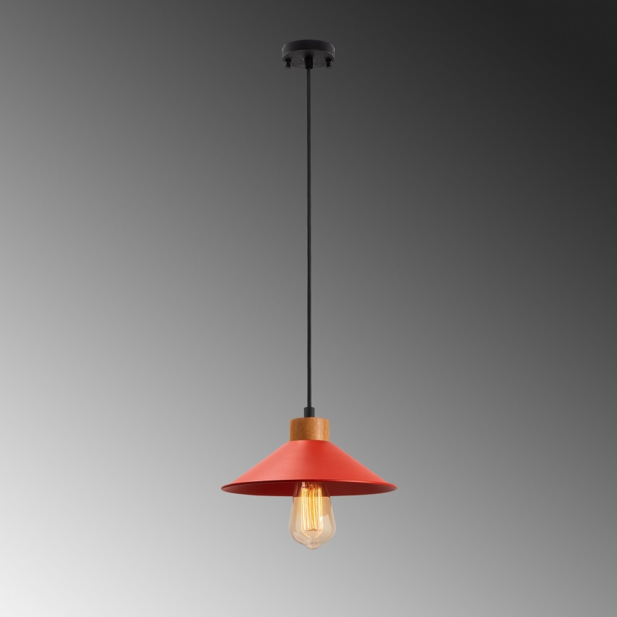 Hängeleuchte an Kabel MANAVGAT 1xE27/40W/230V rot/braun